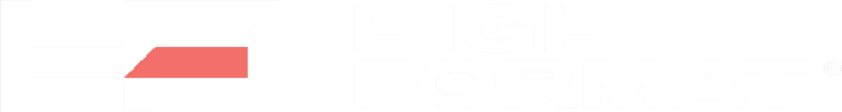 high format logo white